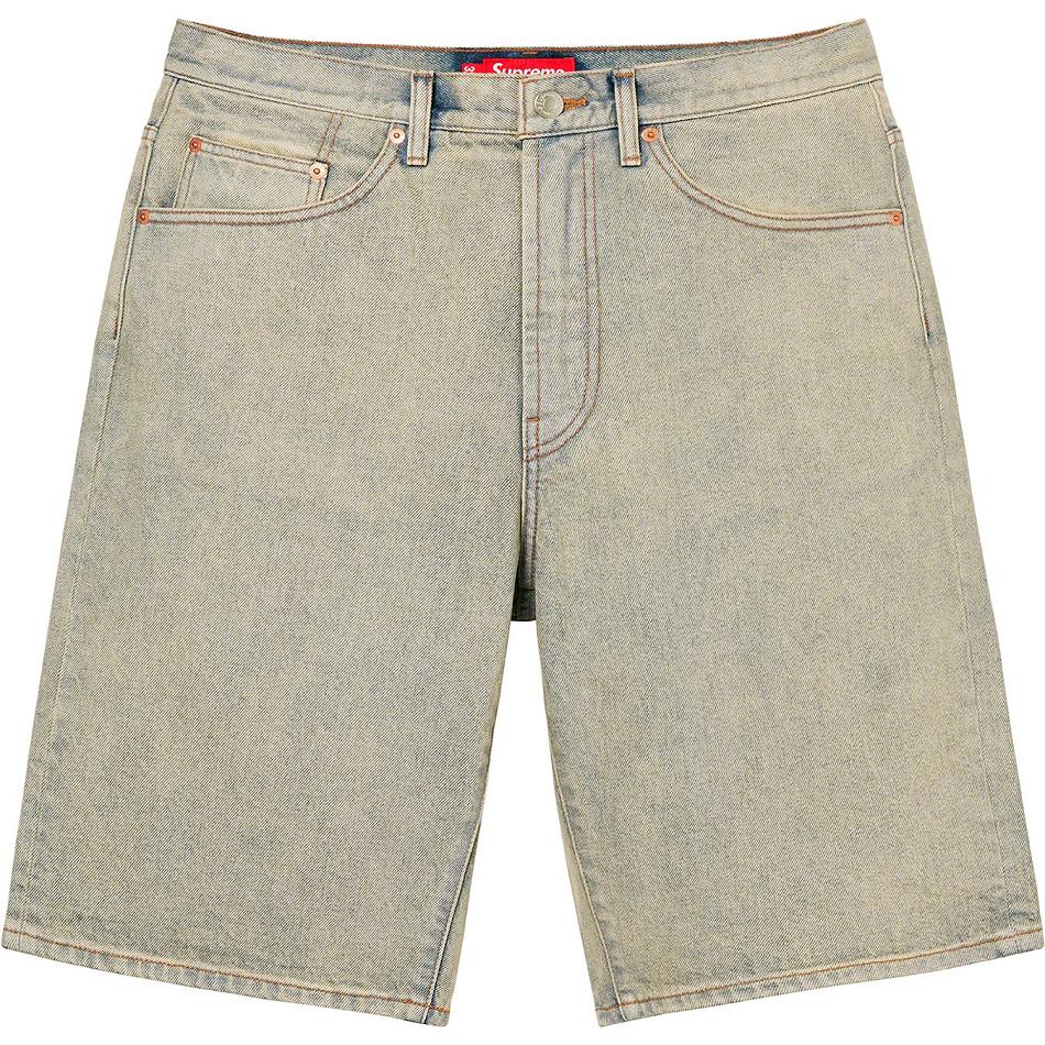 Supreme Baggy Denim Shorts Khaki | DK234FM