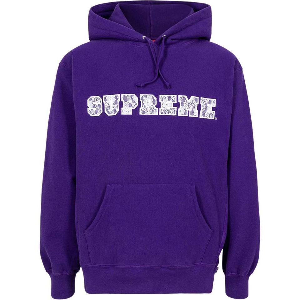 Supreme Blonder Detail Logo Hættetrøje Lilla | DK115NB