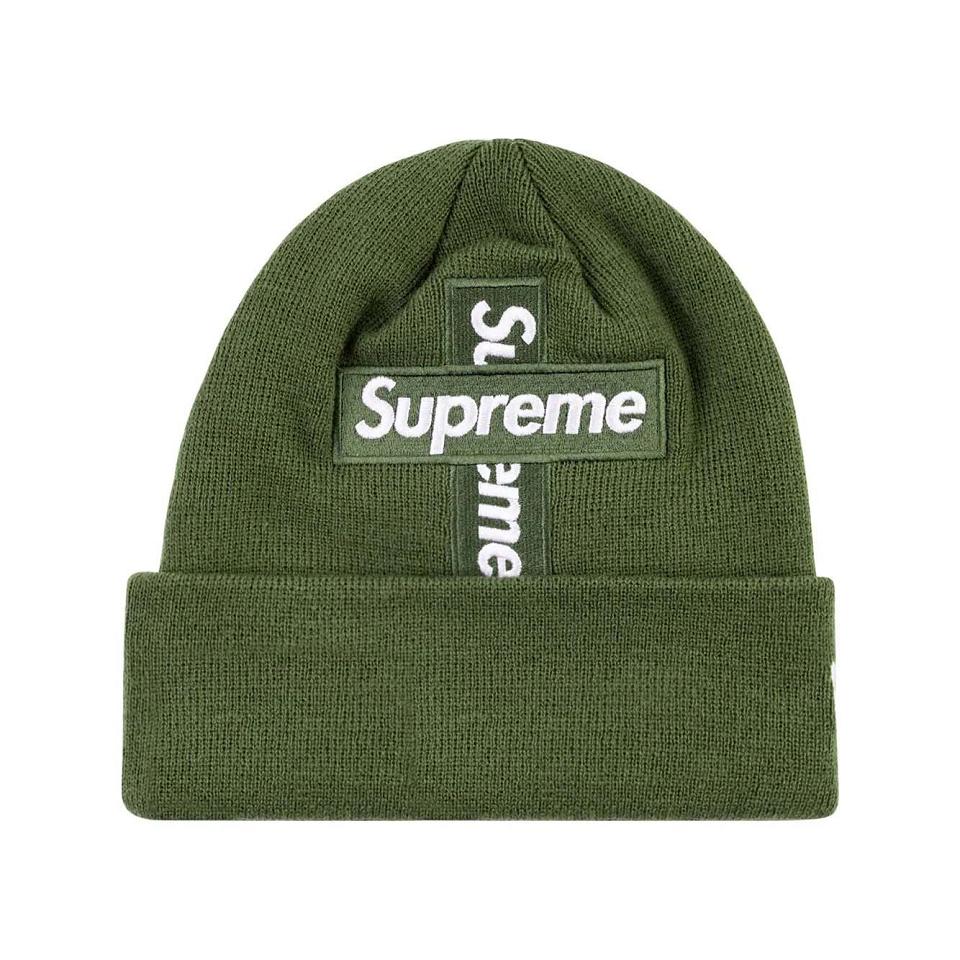 Supreme New Era Cross Box-Logo Beanie Hat Grøn | DK482WY