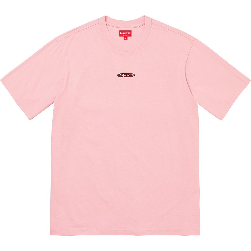 Supreme Oval Logo S/S Top Trøjer Lyserød | DK256PQ