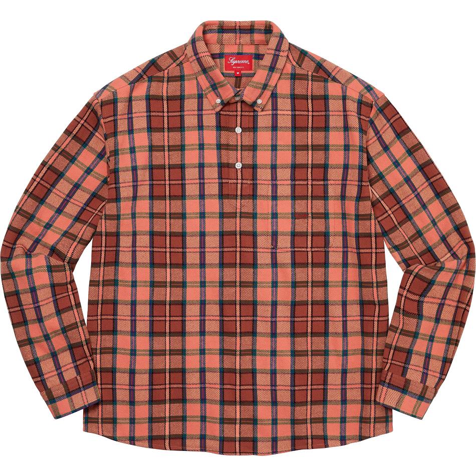 Supreme Pullover Plaid Flannel Skjorte Lyserød | DK213LH