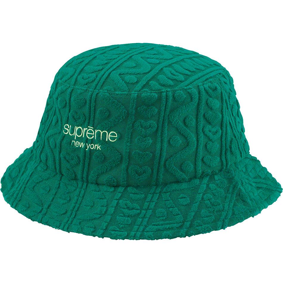 Supreme Terry Pattern Crusher Hat Grøn | DK449XF