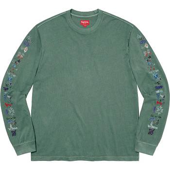 Supreme AOI Icons L/S Top Trøjer Grøn | DK278YU