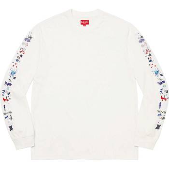 Supreme AOI Icons L/S Top Trøjer Hvide | DK276RW