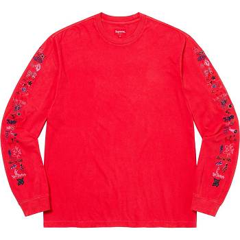 Supreme AOI Icons L/S Top Trøjer Rød | DK277TV