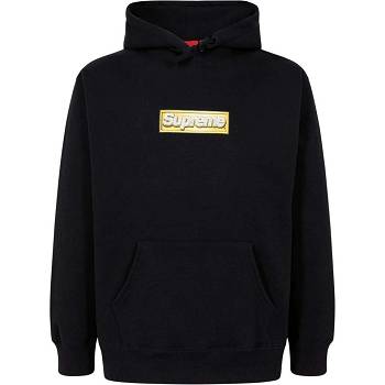 Supreme Bling Box Logo Hættetrøje Sort | DK102SO