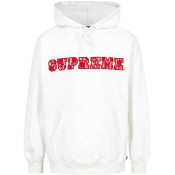 Supreme Blonder Detail Logo Hættetrøje Hvide | DK116MA