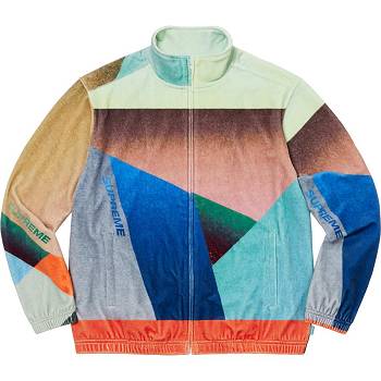 Supreme Geo Velour Track Jakke Flerfarvede | DK142MA