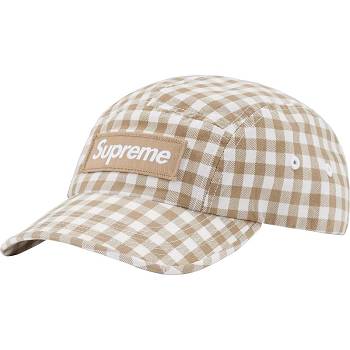 Supreme Gingham Camp Cap Hat Brune | DK474ZG