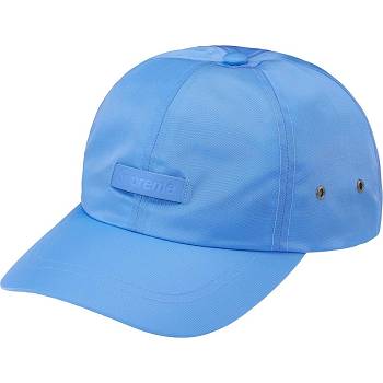 Supreme Læder Patch 6-Panel Hat Blå | DK471JJ