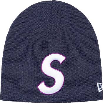 Supreme New Era® S Logo Beanie Hat Blå | DK442FM