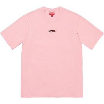 Supreme Oval Logo S/S Top Trøjer Lyserød | DK256PQ