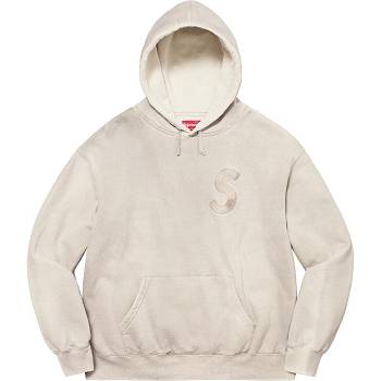 Supreme Overdyed S Logo Hætte Sweatshirts Hvide | DK312FM