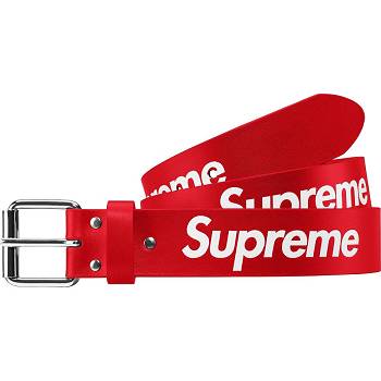 Supreme Repeat Læder Belt Bælter Rød | DK428MA