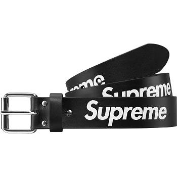 Supreme Repeat Læder Belt Bælter Sort | DK429QZ