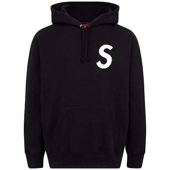 Supreme S Logo Split Hættetrøje Sort | DK122YU