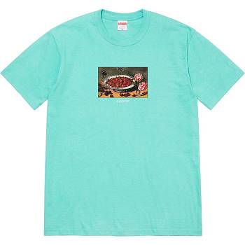 Supreme Strawberries Tee T Shirts Aqua | DK344ZG