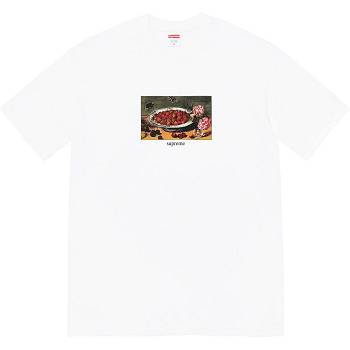 Supreme Strawberries Tee T Shirts Hvide | DK341JJ